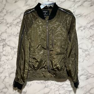 Ashley by 26 International Camo Bomber Jacket with Zip Detail
